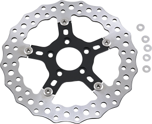 Jagged Floating Rotor Black, Silver, 2, nordicamoto.ro