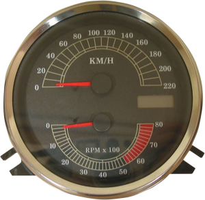 Electric Speedometer/tachometer Black