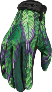 Manusi Textil/Piele Icon Hooligan Black/Green