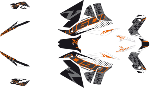 Decal Kit Black, Gray, Orange, 1, nordicamoto.ro