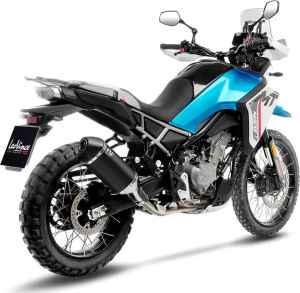 Tobă de eșapament LeoVince LV-14 Black Edition Slip-On pentru CFMOTO 450MT, 4, nordicamoto.ro