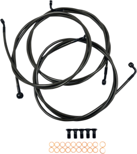 Midnight Braided Brake Line Kit Black, Midnight