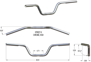 Street-x Handlebars Silver, 1, nordicamoto.ro