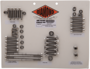 Polished Stainless Engine Fastener Kit Stainless Steel, Polished, 1, nordicamoto.ro