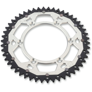 MOOSE RACING Pinion spate dublu Negru, Argintiu, Anodizat, 2, nordicamoto.ro