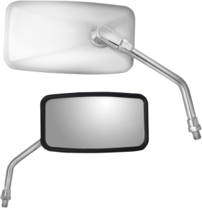Stainless Steel Rectangular Mirror Silver, 1, nordicamoto.ro