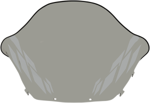 Snowmobile Windshield Gray, White, 1, nordicamoto.ro