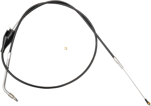 Black Vinyl Braided Handlebar Idle Cable Black