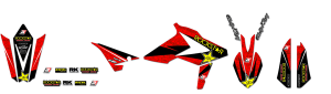 Rockstar Graphic Kits Black, Red, 1, nordicamoto.ro