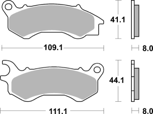 Hf Street Ceramic Organic Brake Pads