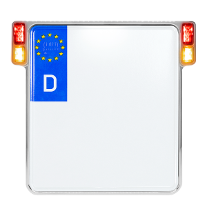 License Plate Holder 3-in-1 For Eu Countries Red