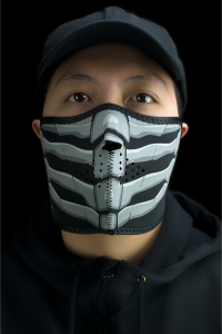 Half Mask Bonebreath Glow Black, 2, nordicamoto.ro