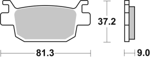 Hf Street Ceramic Organic Brake Pads, 2, nordicamoto.ro