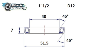 Headset Bearing, 1, nordicamoto.ro