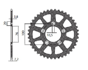 Works Triplestar Aluminum Rear Sprocket Natural