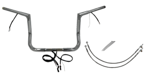 Plug & Play Ez Install 1-1/4(r) Flat Top Handlebar Kit Silver, 2, nordicamoto.ro