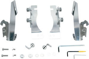 Fats/slim Windshield Trigger-lock Complete Mount Kit Polished