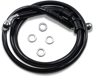 Extended Length Brake Line Black, Vinyl Coated