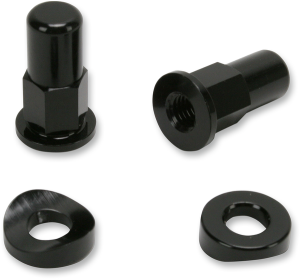 Rim Lock Tower Nut/spacer Set Anodized, Black