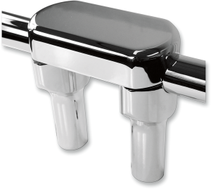 Hefty Handlebar Riser & Top Clamp Kit Silver