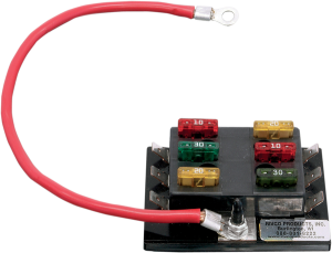 6-circuit Fuse Terminal Block Black