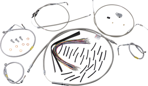 Control Kit For Early Touring Bikes With Bagger Bar Handlebars Silver