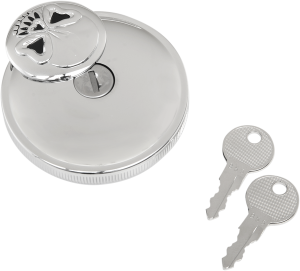 Screw-in Locking Skull Gas Cap Black