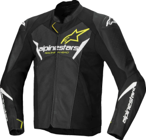 Geaca Piele Alpinestars Faster V3 Airflow Black/White