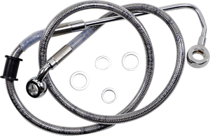 Stainless Steel Brake Line Kit Silver, Clear-coated
