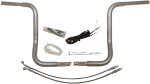 1-1/4(r) Ez Install Round Top Handlebar Kit Silver, 1, nordicamoto.ro