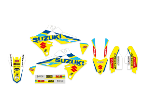 Replica Team Graphic Kits With Seat Covers Blue, Red, Yellow