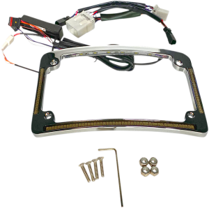 Plug & Play Run/brake/turn Led Radius License Plate Frame Amber, Red, White