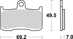 Hf Street Ceramic Organic Brake Pads, 2, nordicamoto.ro