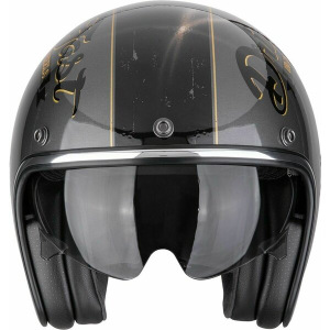 Casca open face SCORPION BELFAST EVO DRIVE FAST S Argintiu/Negru/Auriu, 2, nordicamoto.ro