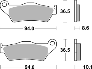 Hf Street Ceramic Organic Brake Pads