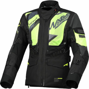 Geaca dama textil impermeabila touring/adventure MACNA FLEXODUS Night Eye™ XS Negru Night Eye/Galben fluo, 5, nordicamoto.ro