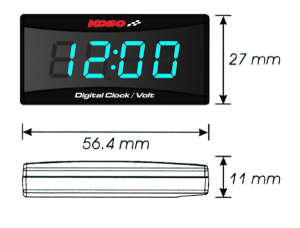 Super Slim Clock/volt Meter