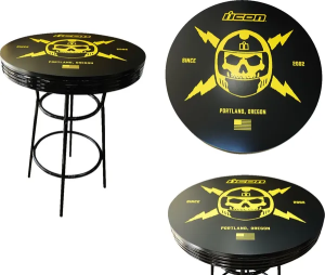 Masa Bar Rotunda Icon Black/Yellow/Chrome Plated