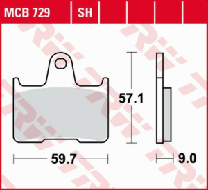 Placute frana spate TRW Organice SUZUKI GSXR 600 '04-'05/GSF 650 '05-'06/GSXR 750 '04-'05/GSX 1400 '01-'07