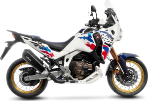 Tobă de eșapament LeoVince LV-12 R Black Edition Slip-On pentru Honda CRF1000L Africa Twin, 2, nordicamoto.ro