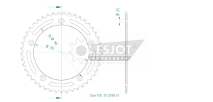 Pinion standard spate 520 negru, 2, nordicamoto.ro
