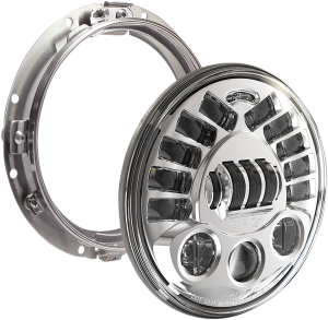 7(r) Led Adaptive 2 Headlight Chrome, 1, nordicamoto.ro