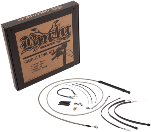 Handlebar Cable And Brake Line Kit For Burly Ape Handlebars Silver, 1, nordicamoto.ro