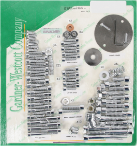 Bolt Kit Chrome, Polished