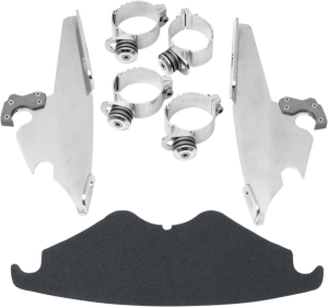 Fats/slim Windshield  Trigger-lock Complete Mount Kit Polished, 1, nordicamoto.ro