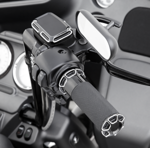 Fusion Beveled Grips Black, 1, nordicamoto.ro
