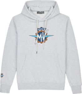 MV AGUSTA LOGO CROWN HOODIE GREY MELANGE