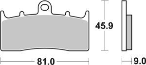 Hf Street Ceramic Organic Brake Pads, 1, nordicamoto.ro
