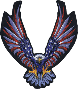 Stars N Stripes Patch Black, Blue, Red, White, Yellow