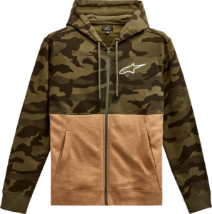Camo Block Hoodie Green, Brown